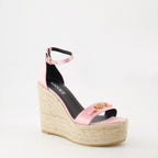 Zeppe Sandales compensées Medusa '95 Versace Rosa Femme