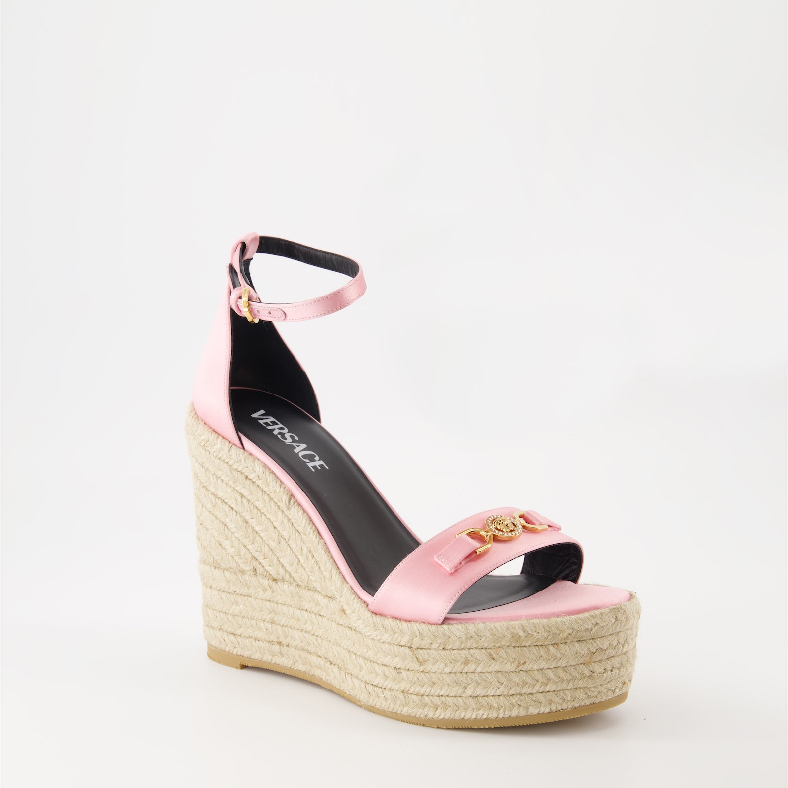 Zeppe Sandales compensées Medusa '95 Versace Rosa Femme