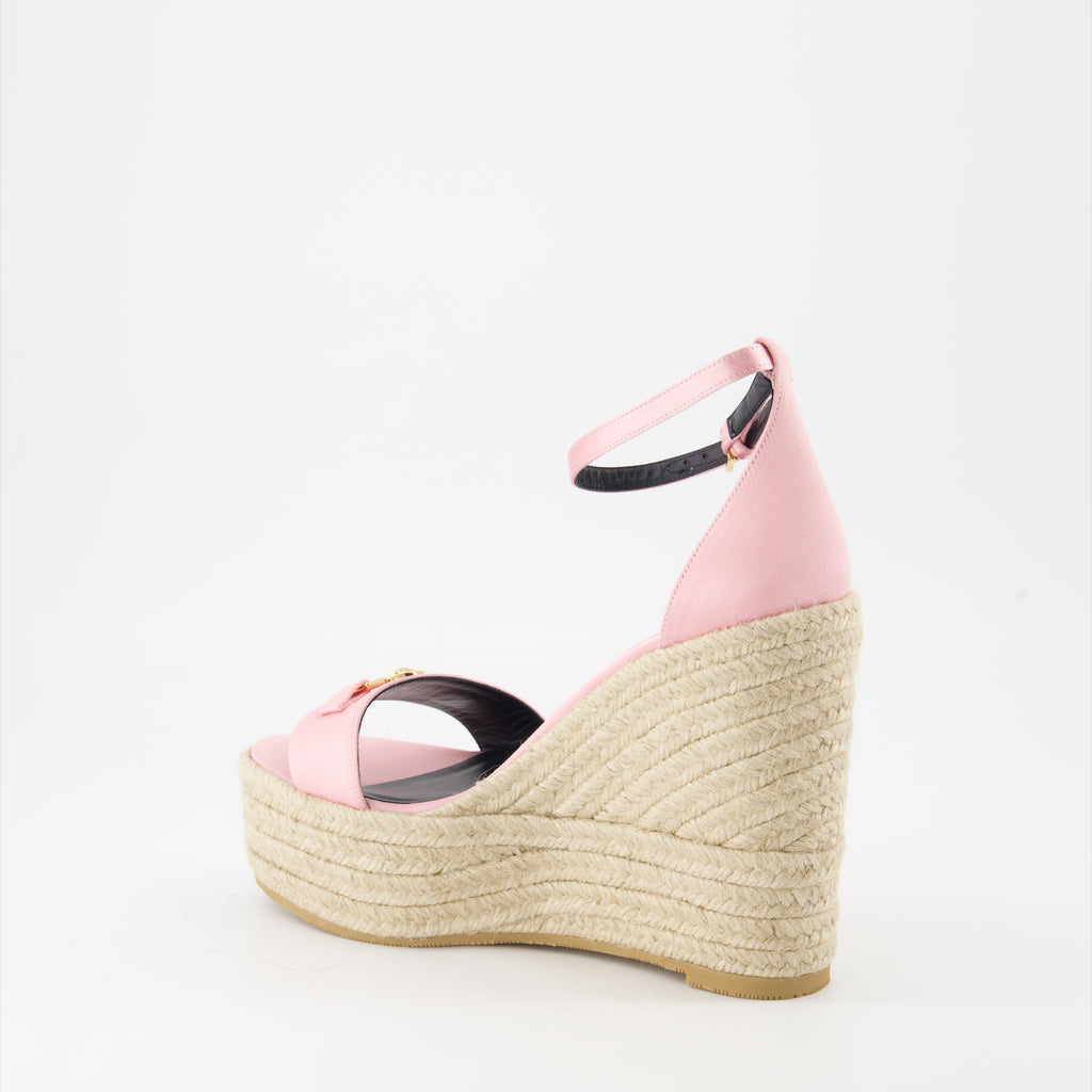 Zeppe Sandales compensées Medusa '95 Versace Rosa Femme