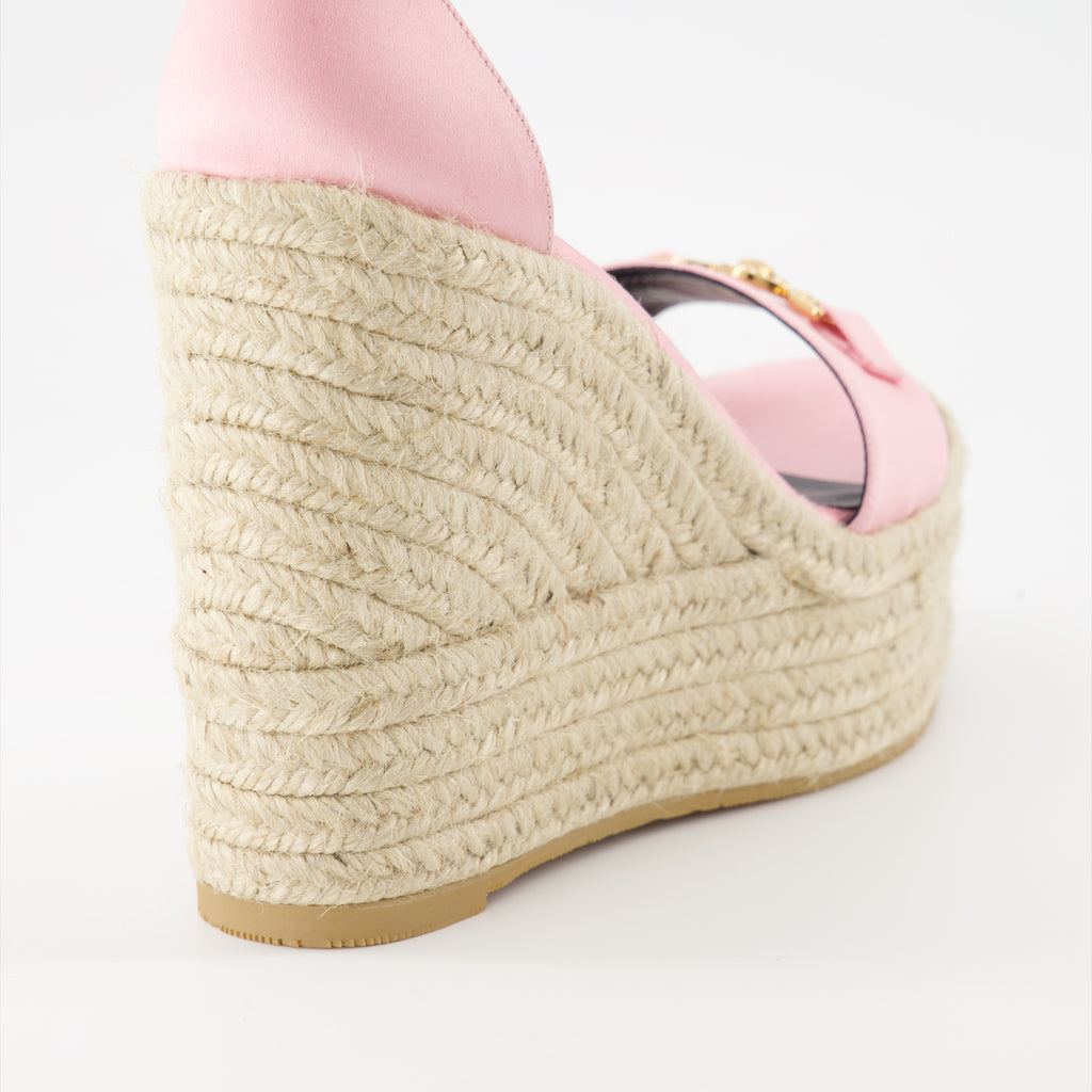 Zeppe Sandales compensées Medusa '95 Versace Rosa Femme