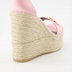Zeppe Sandales compensées Medusa '95 Versace Rosa Femme