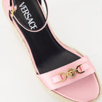 Zeppe Sandales compensées Medusa '95 Versace Rosa Femme