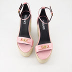Zeppe Sandales compensées Medusa '95 Versace Rosa Femme