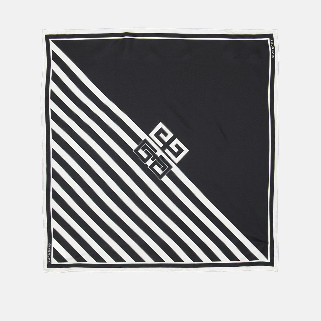 Écharpes, foulards et gants Carré de soie 4G Givenchy Noir Femme