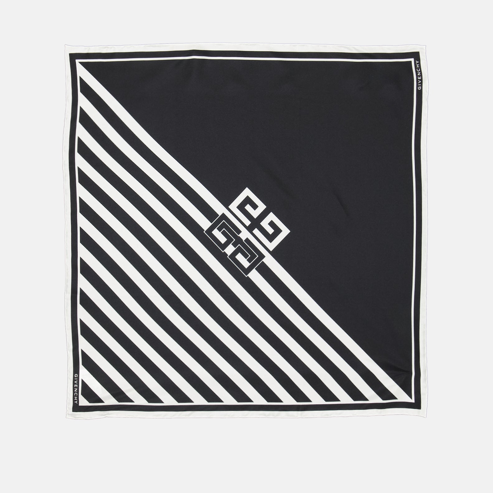 Écharpes, foulards et gants Carré de soie 4G Givenchy Noir Femme