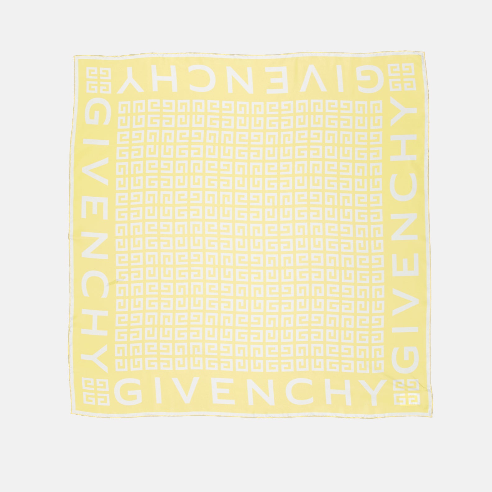 Écharpes, foulards et gants Carré de soie 4G Givenchy Jaune Femme