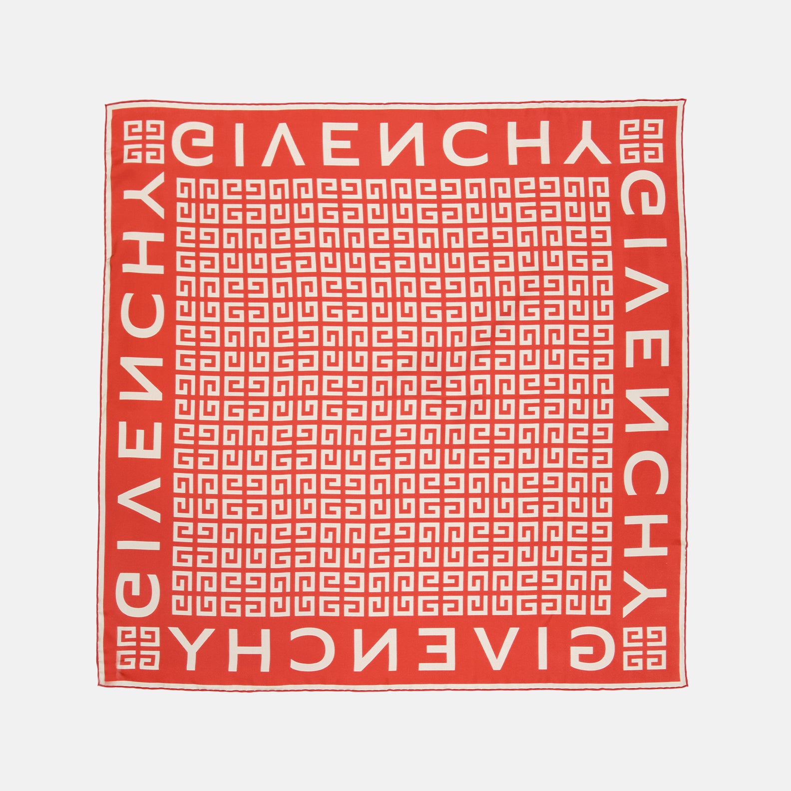 Écharpes, foulards et gants Carré de soie 4G Givenchy Rouge Femme