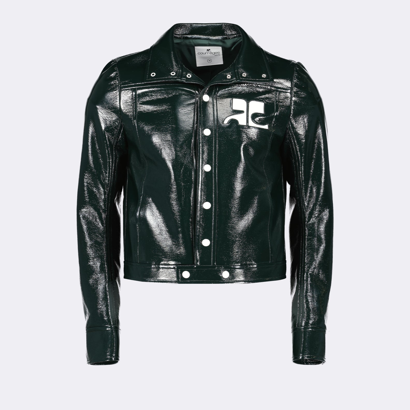 Jaquetas Reedição de Casaco de Vinil Courrèges Verde Homens