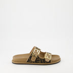 Scarpe aperte Sandales Fendi Feel en jacquard Fendi Marrone Femme