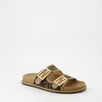Scarpe aperte Sandales Fendi Feel en jacquard Fendi Marrone Femme