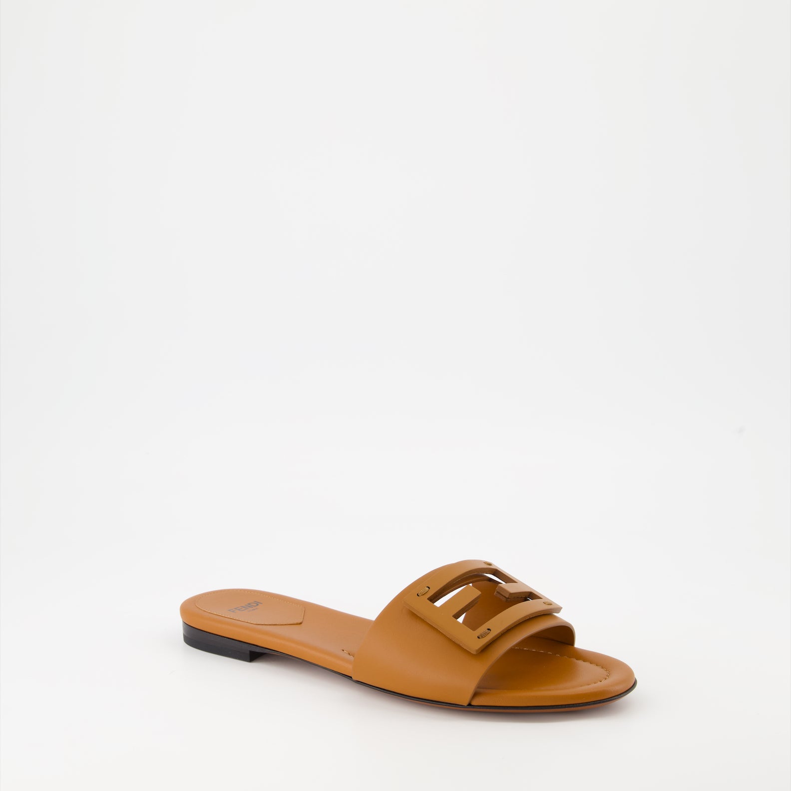 Chaussures ouvertes Sandales Baguette en cuir Fendi Marron Femme