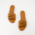 Chaussures ouvertes Sandales Baguette en cuir Fendi Marron Femme