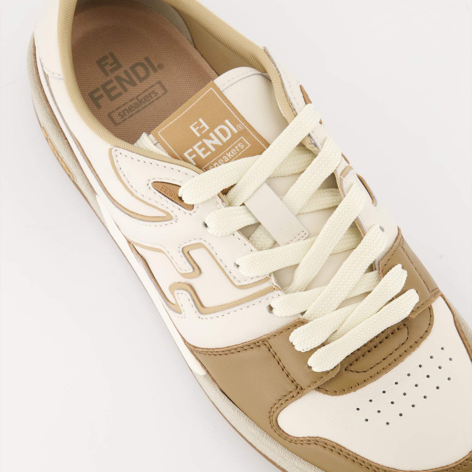 Baskets Baskets Fendi Match Fendi Beige Homme
