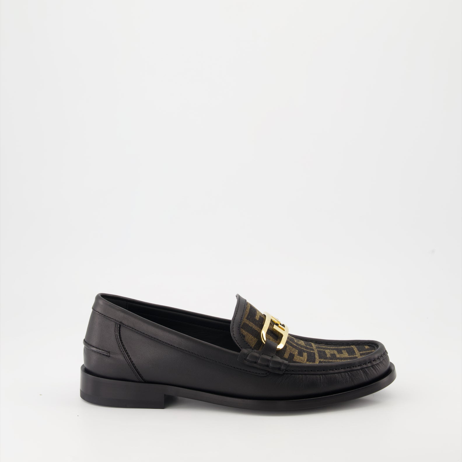 Loafer Fendi O'Lock Leder Mokassins Fendi Schwarz Homme