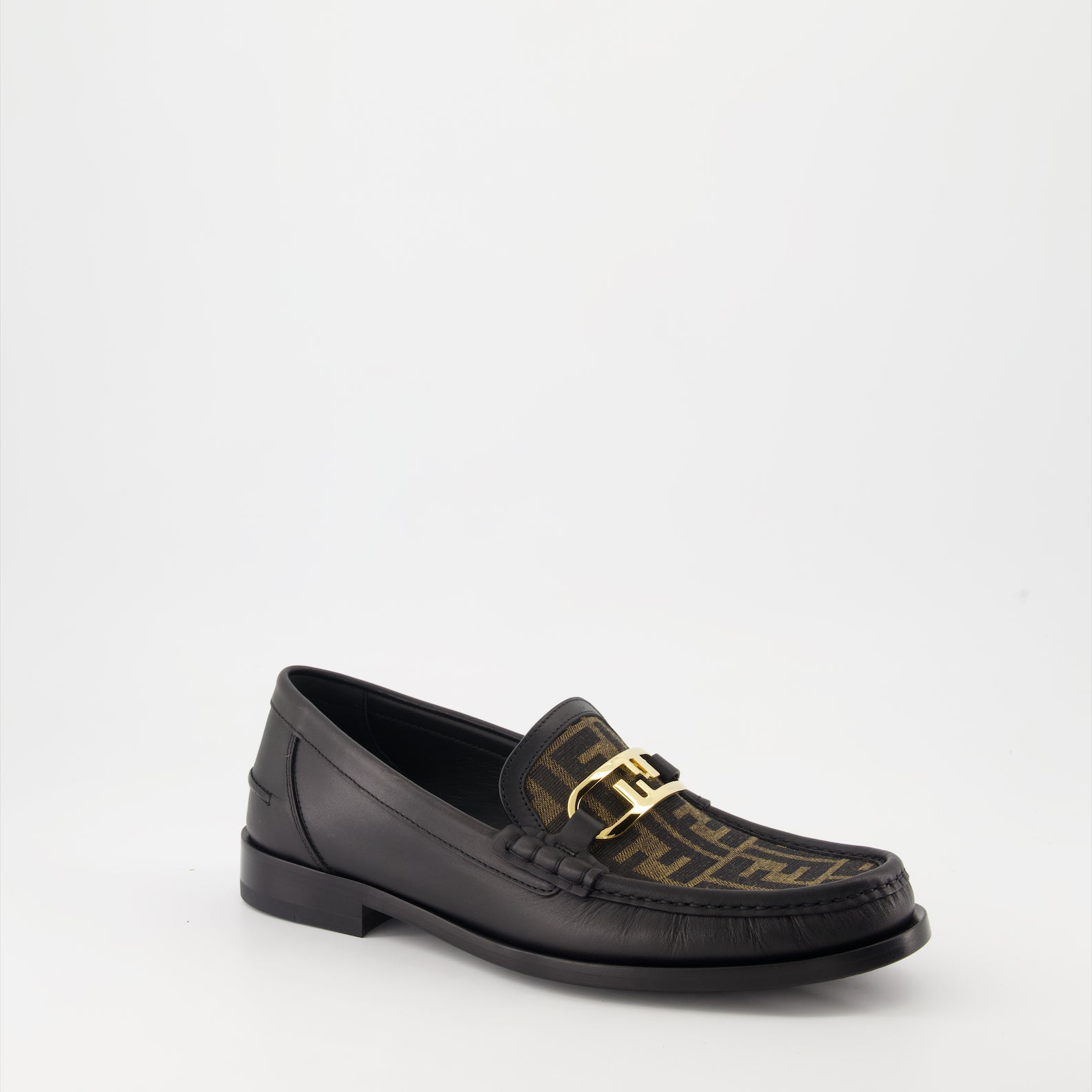 Loafer Fendi O'Lock Leder Mokassins Fendi Schwarz Homme