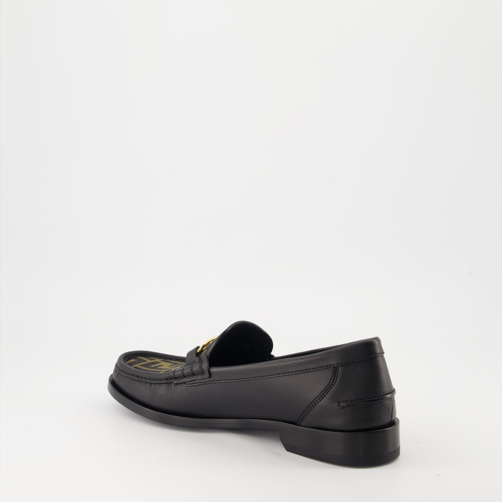 Mocassins Mocassins en cuir Fendi O'Lock Fendi Noir Homme