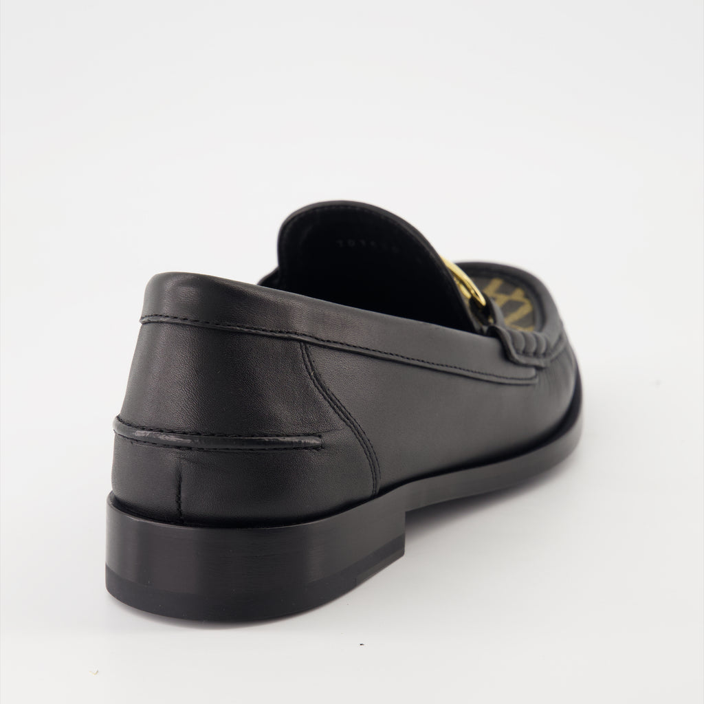Mocassins Mocassins en cuir Fendi O'Lock Fendi Noir Homme