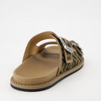 Scarpe aperte Sandali Fendi Feel in Jacquard Fendi Marrone Homme