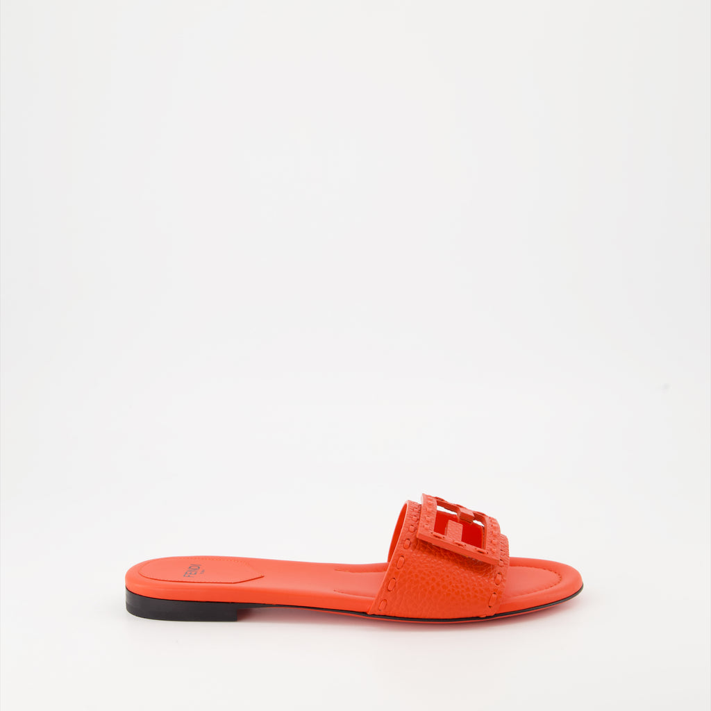 Scarpe aperte Sandales Baguette en cuir Fendi Rosso Femme