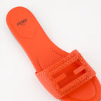Scarpe aperte Sandales Baguette en cuir Fendi Rosso Femme