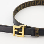 Cintos Ceinture FF réversible Fendi Preto Femme