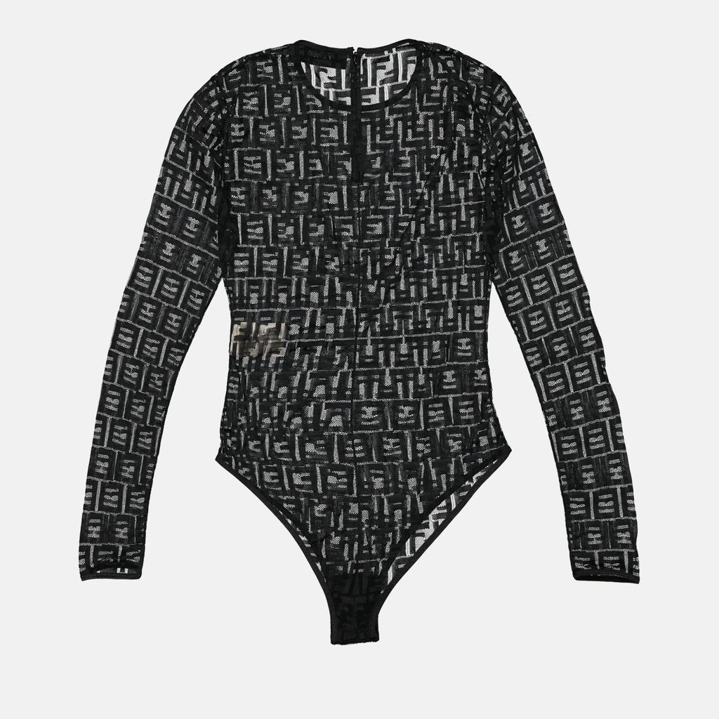 Tops Body FF en dentelle Fendi Black Femme