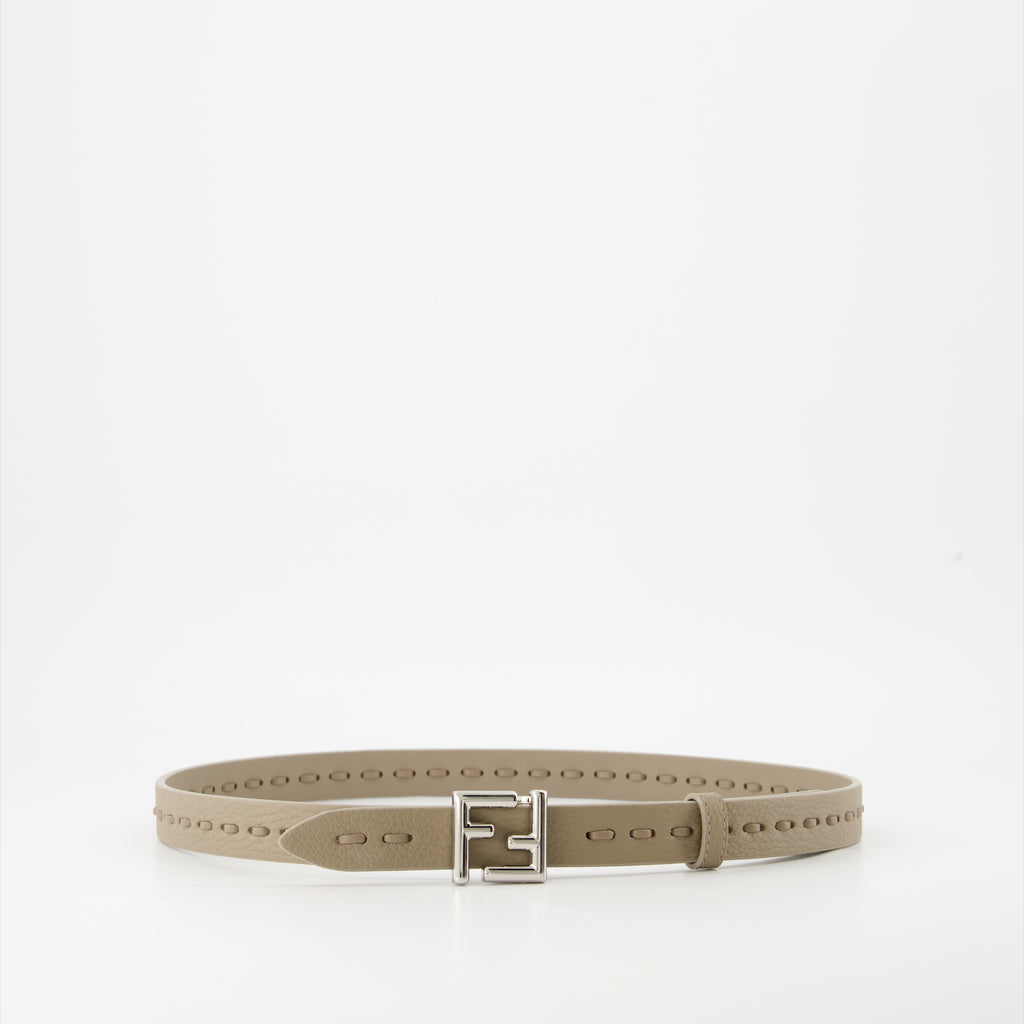 Cintos Ceinture FF Fendi Bege Femme