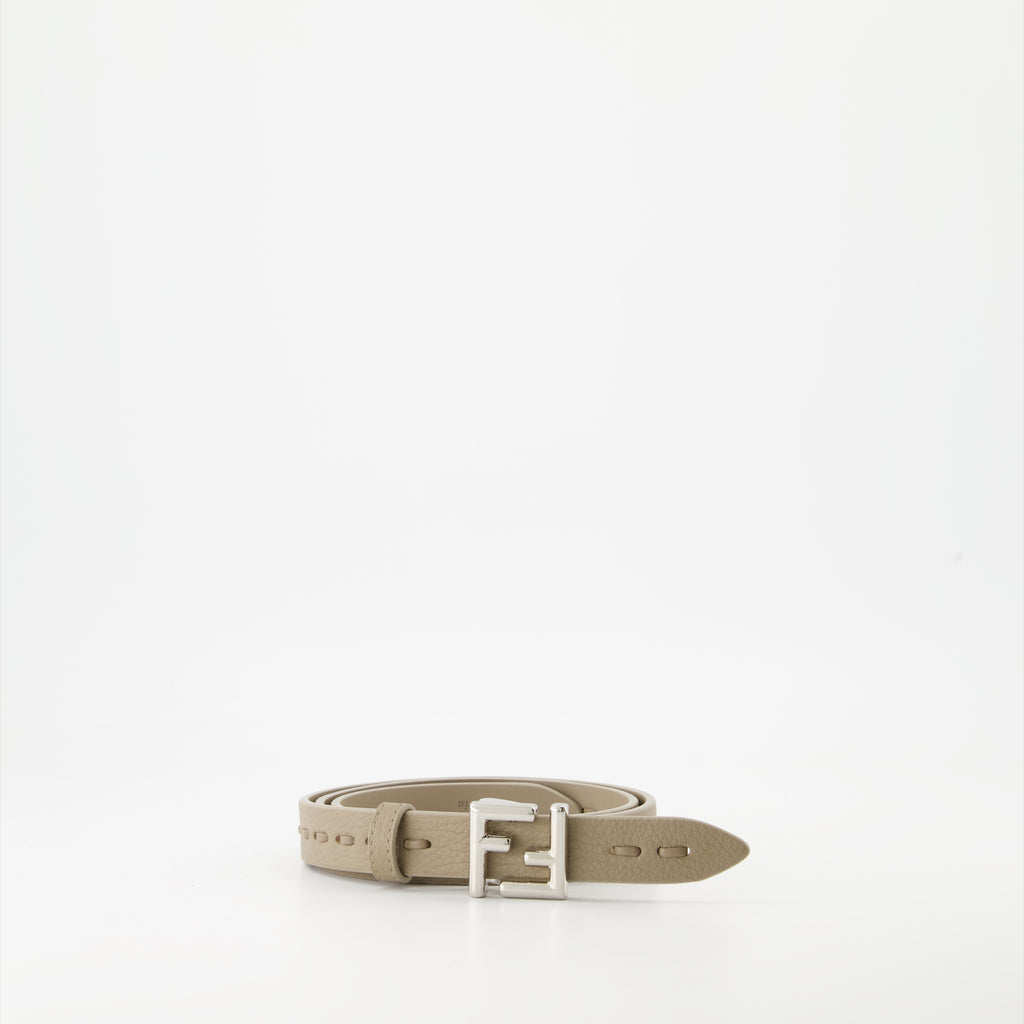 Cintos Ceinture FF Fendi Bege Femme