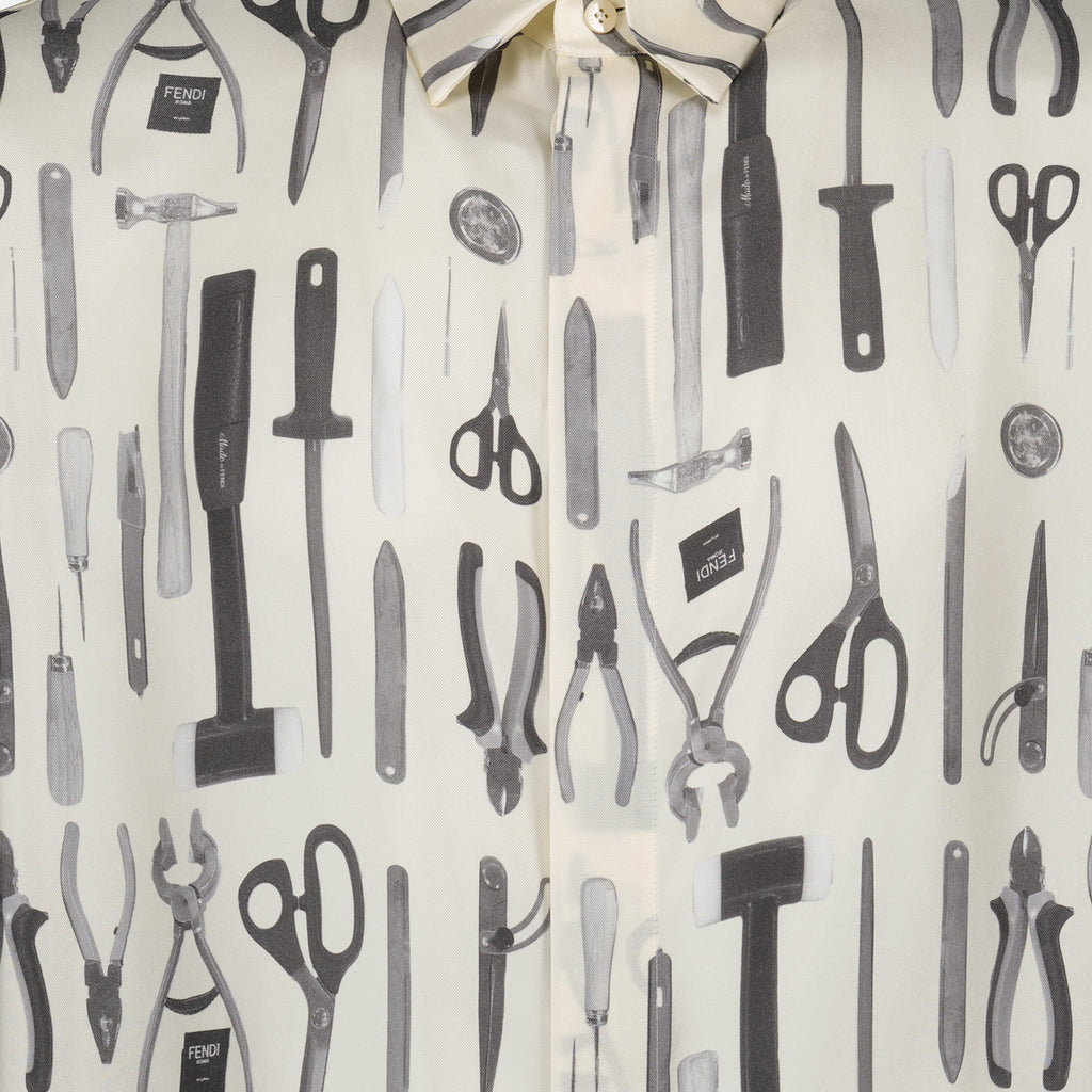 Camisas Chemise à imprimé Fendi Cinza Homme