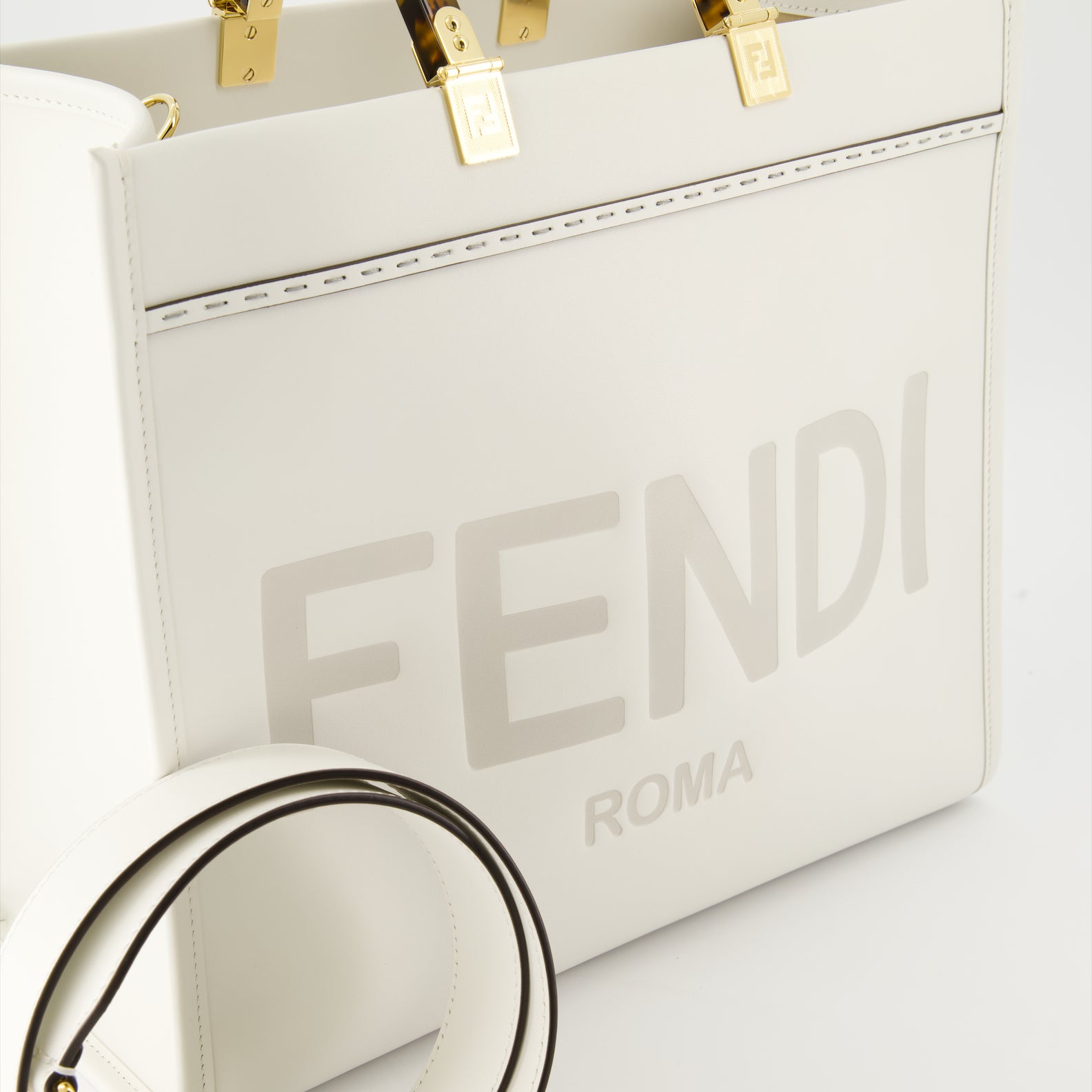 Bolsas tote Sac cabas Sunshine Fendi Branco Femme
