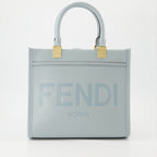 Borse tote Sac cabas Sunshine Fendi Blu Femme