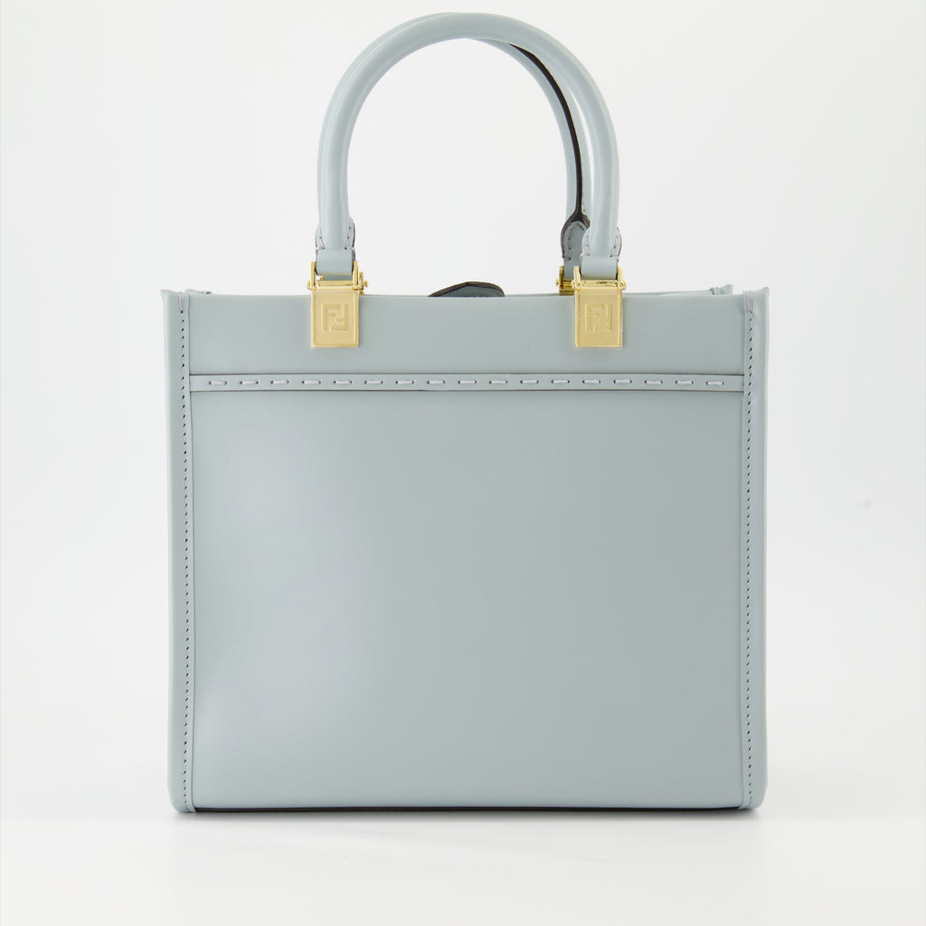 Borse tote Sac cabas Sunshine Fendi Blu Femme