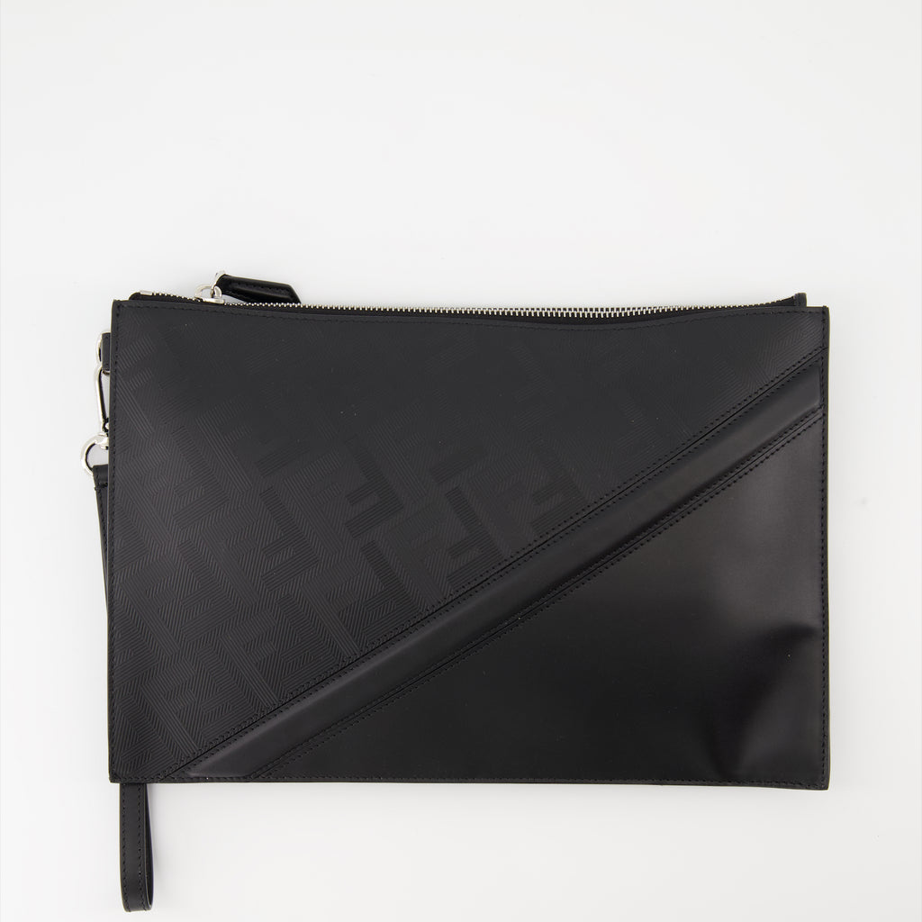 Pouches Pochette Fendi Shadow Diagonal Fendi Black Homme
