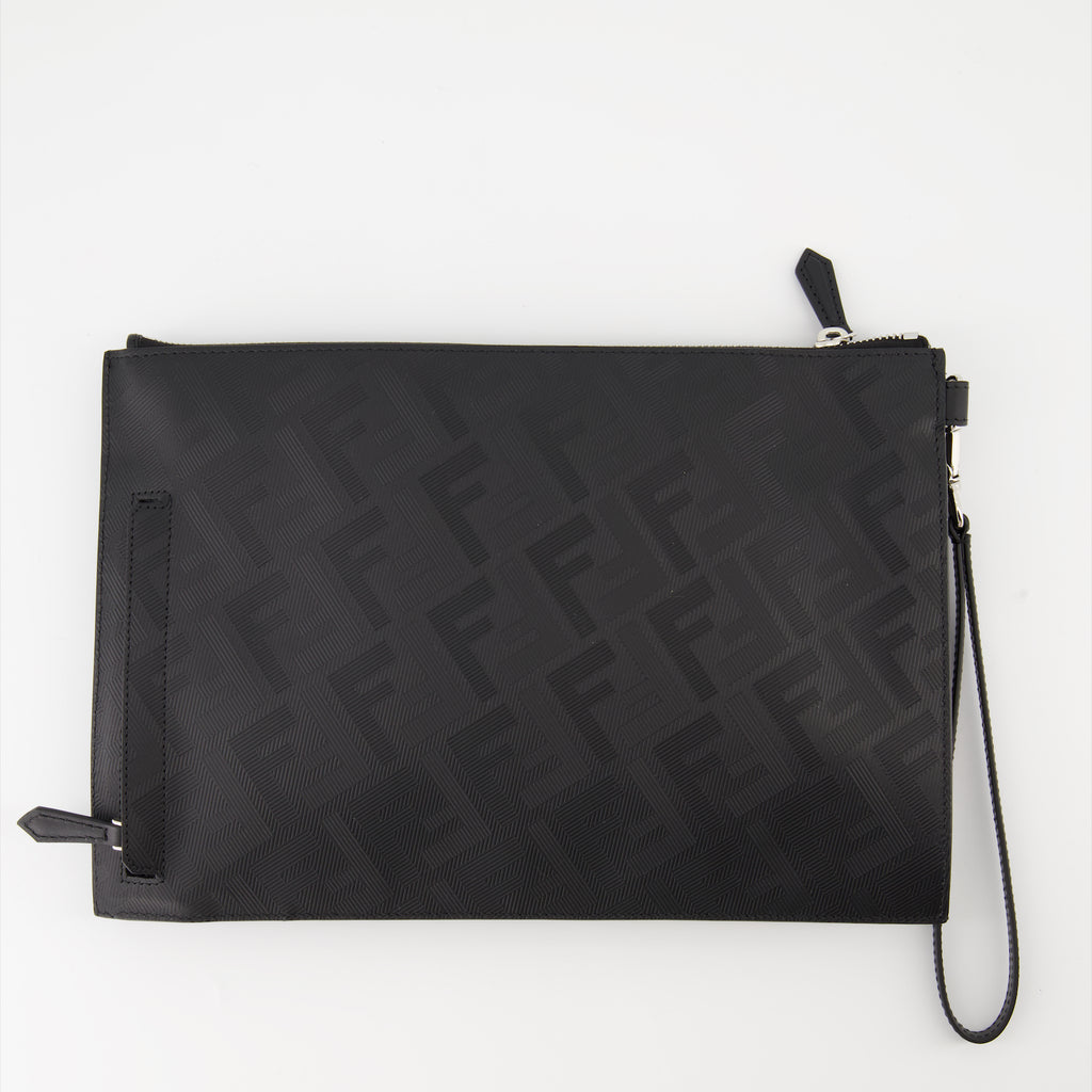 Pouches Pochette Fendi Shadow Diagonal Fendi Black Homme