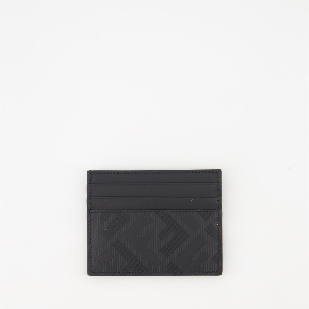 Small leather goods Porte-cartes en cuir Fendi Shadow Fendi Black Homme