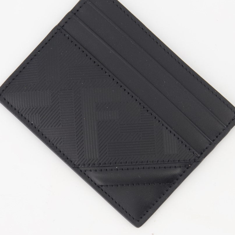 Small leather goods Porte-cartes en cuir Fendi Shadow Fendi Black Homme