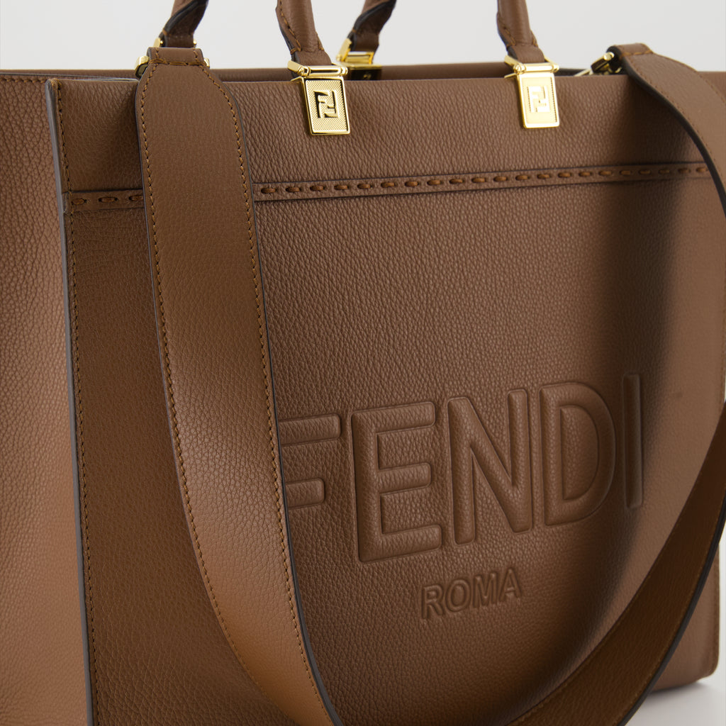 Bolsas tote Bolsa Tote Sunshine Fendi Marrom Femme