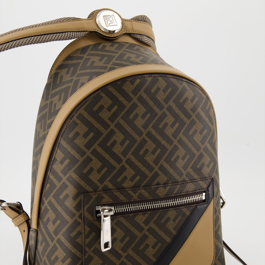 백팩 Sac à dos Fendi Diagonal Fendi 갈색 Homme