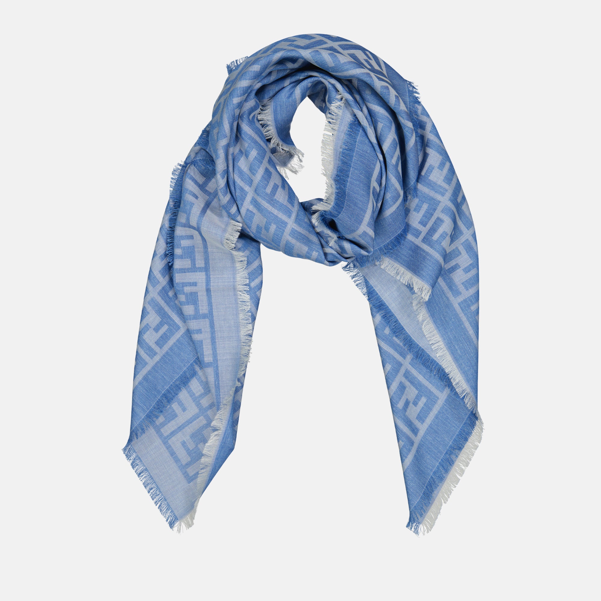 Lenços e luvas Châle FF Fendi Azul Femme