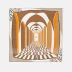 Écharpes, foulards et gants Foulard en soie Fendi Marron Femme