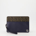 Bolsas pequenas Pochette Standing Squared FF Fendi Azul escuro Homme