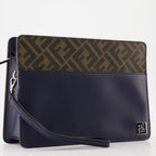 Bolsas pequenas Pochette Standing Squared FF Fendi Azul escuro Homme