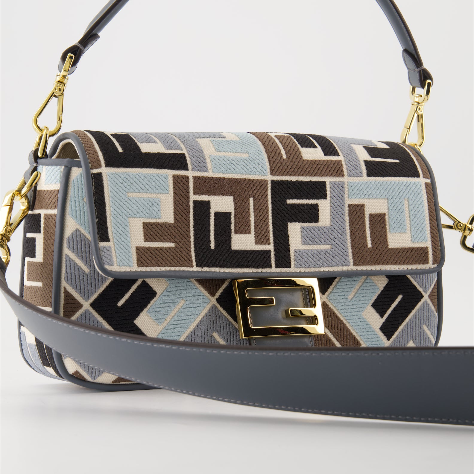 Borse a mano e a spalla Sac Baguette Fendi Blu Femme