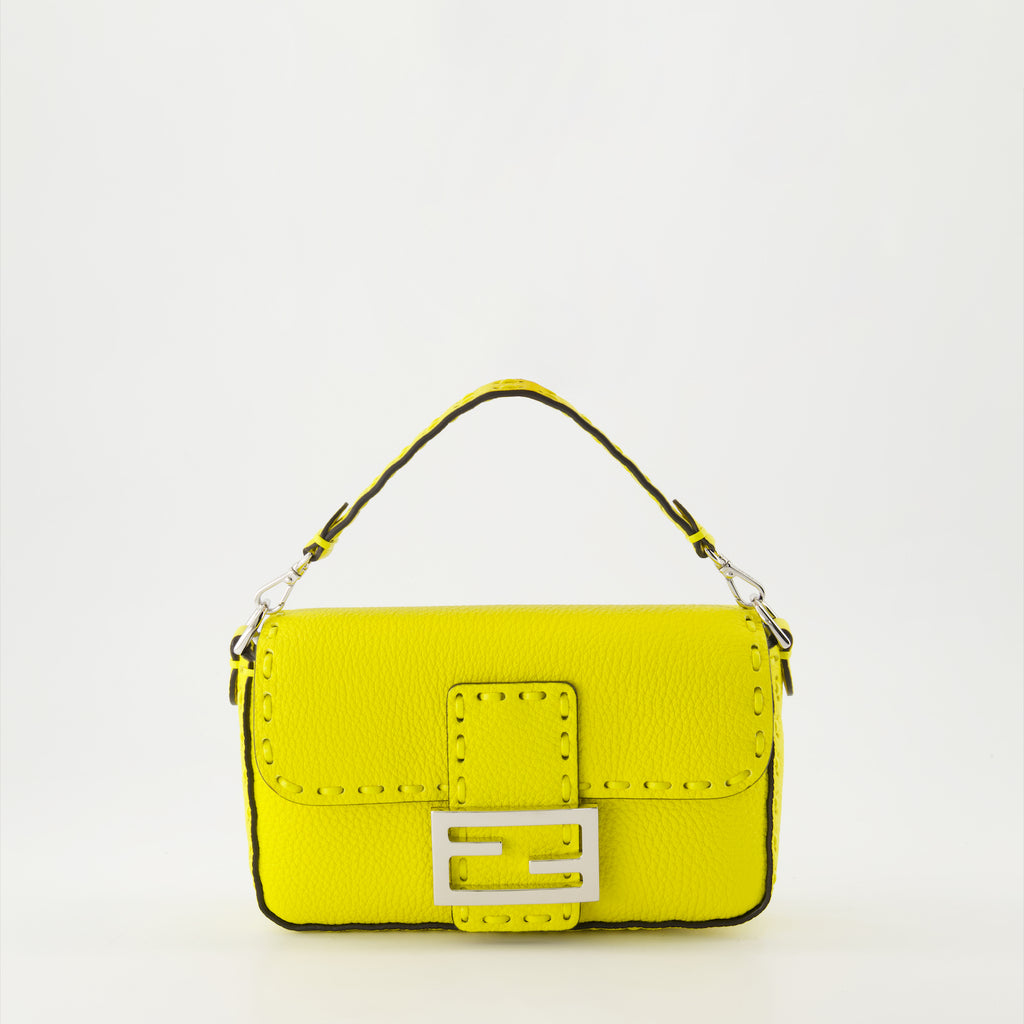 Sacs à main et épaule Sac Baguette Fendi Jaune Femme