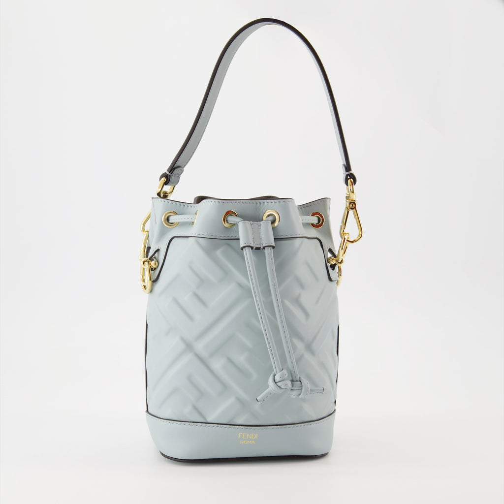 Borse secchiello Sac seau Mon Trésor Fendi Blu Femme
