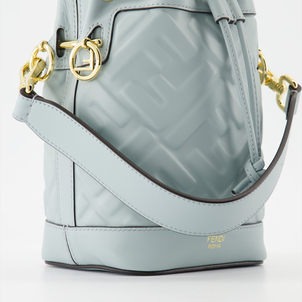 Borse secchiello Sac seau Mon Trésor Fendi Blu Femme