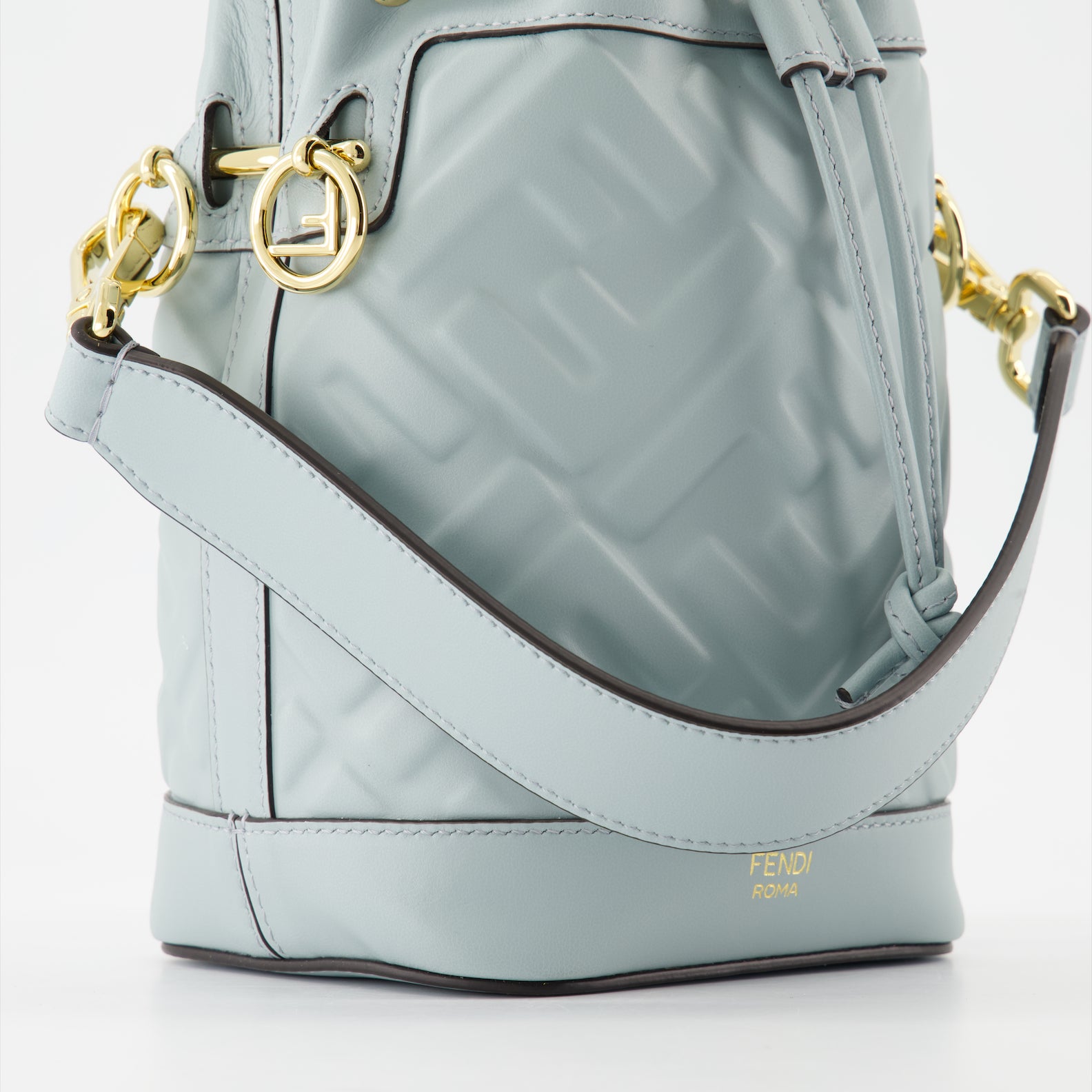 Borse secchiello Sac seau Mon Trésor Fendi Blu Femme