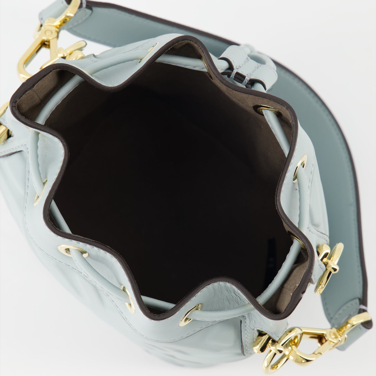 Borse secchiello Sac seau Mon Trésor Fendi Blu Femme