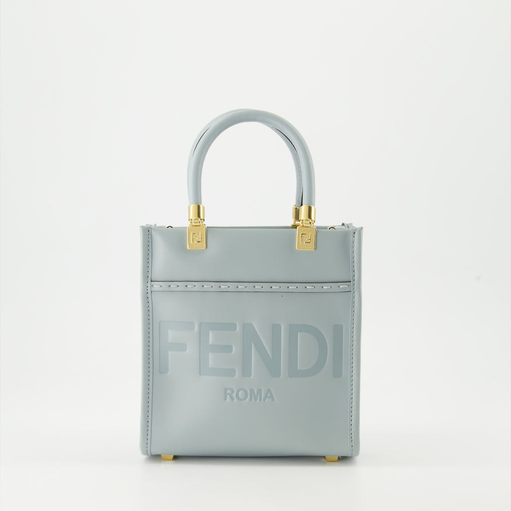 Bolsas de mão e de ombro Sac Sunshine Fendi Azul Femme