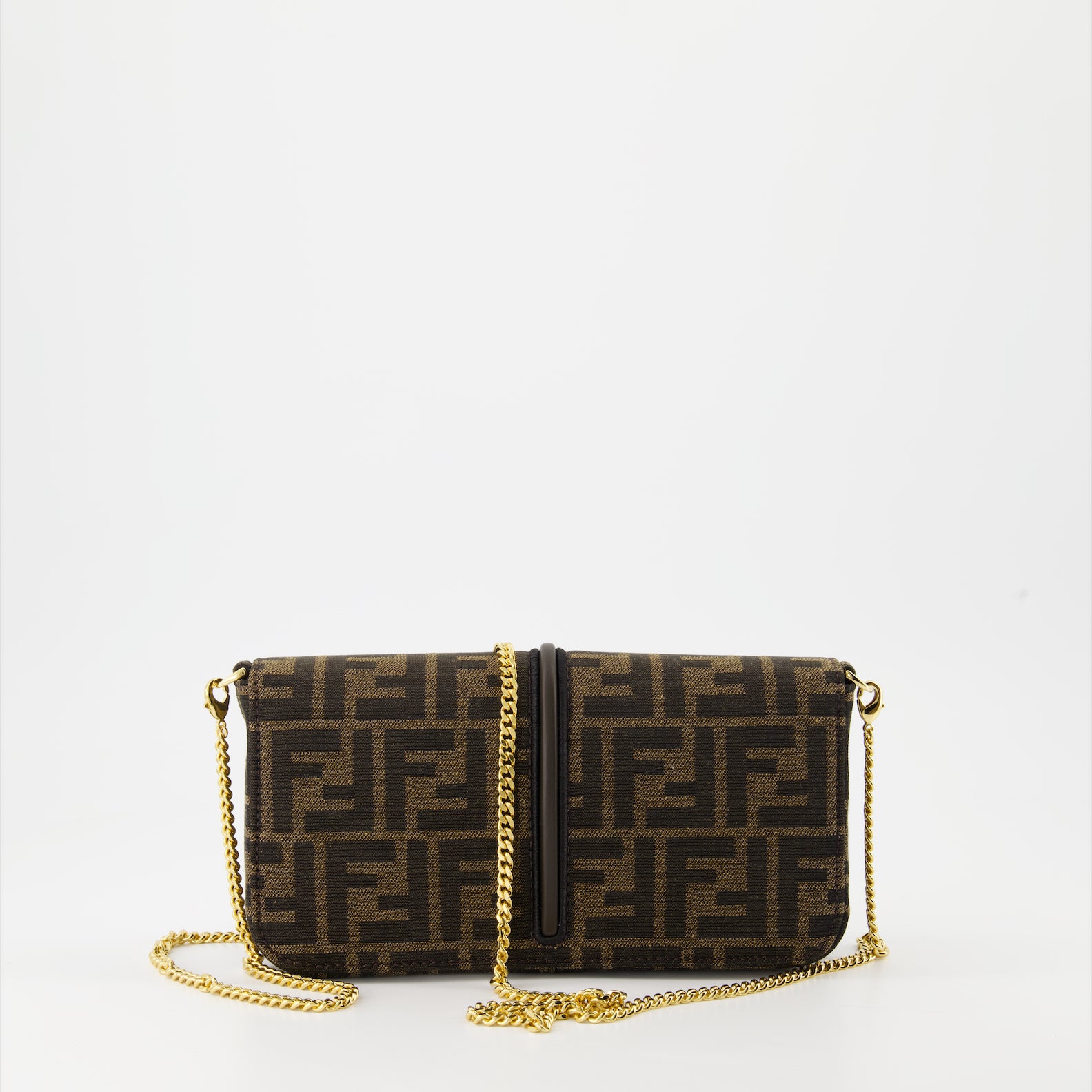 Crossbody bags Portefeuille à chaîne Fendigraphy Fendi Brown Femme